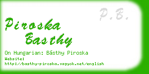 piroska basthy business card
